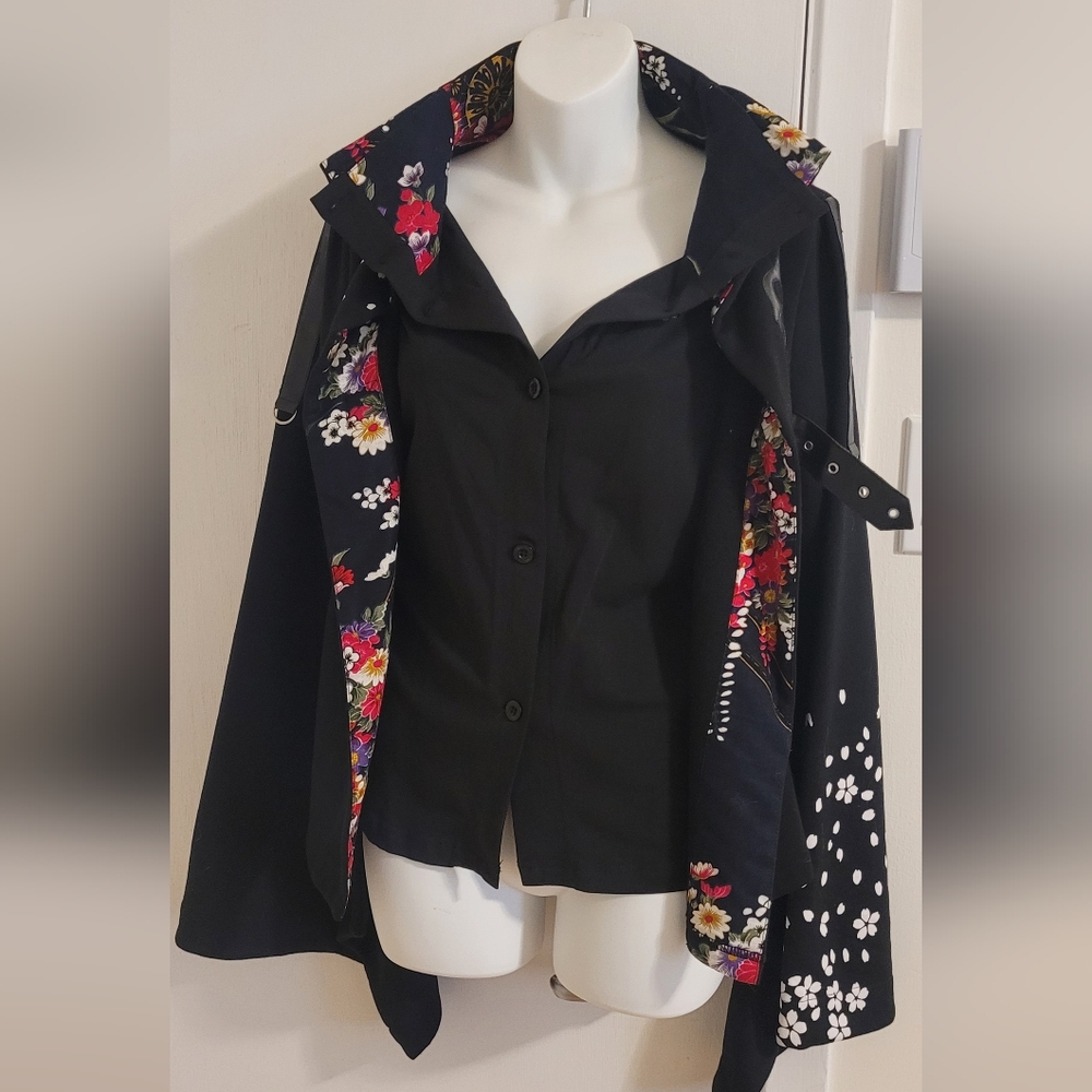 Floral Black Women's Jacket